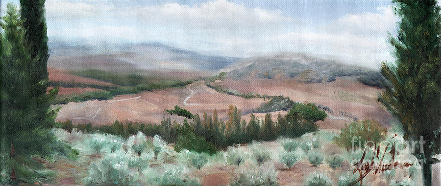 Mountain Painting - La Bella Toscana by Leah Wiedemer