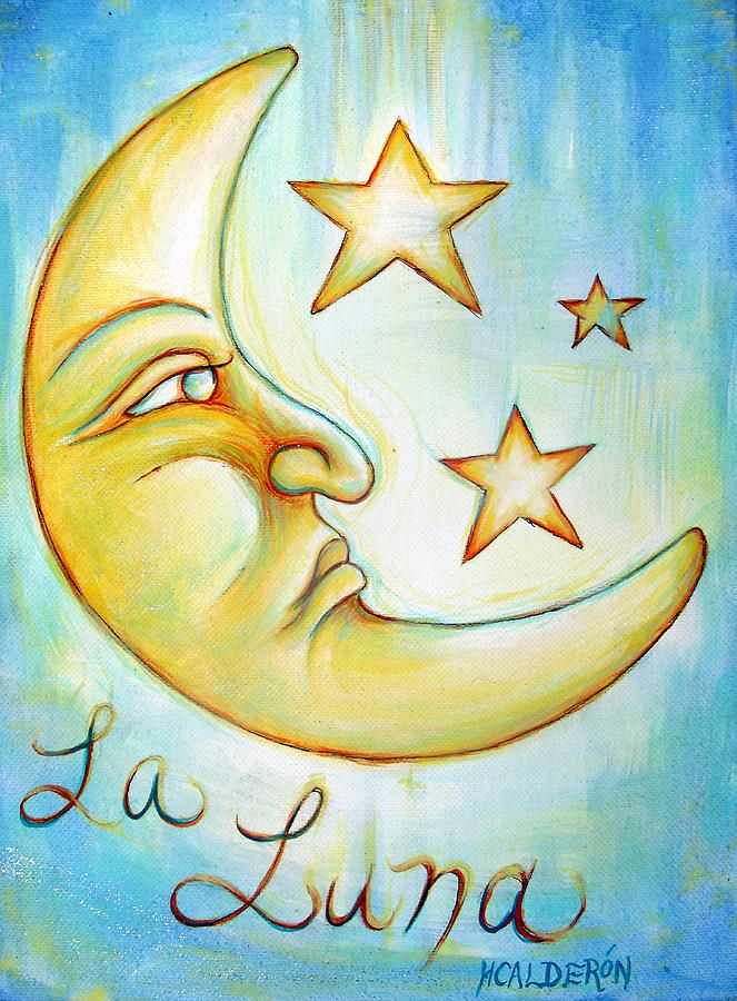 La Luna Painting by Heather Calderon