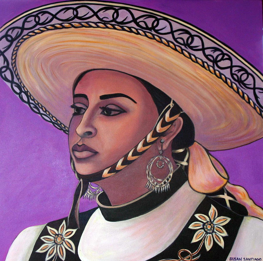 La Vaquera Painting by Susan Santiago