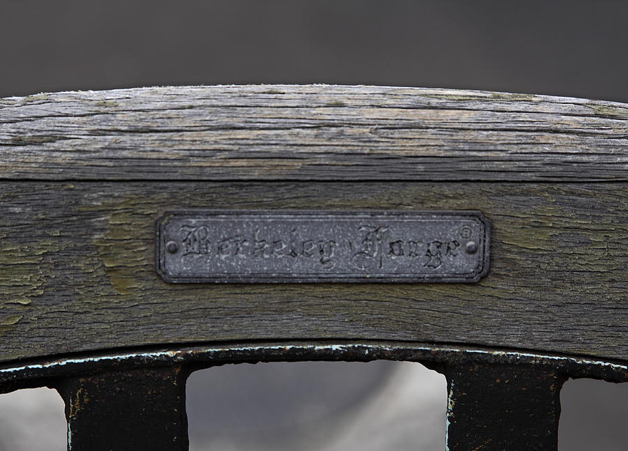 Label on bench Photograph by Viktor Savchenko
