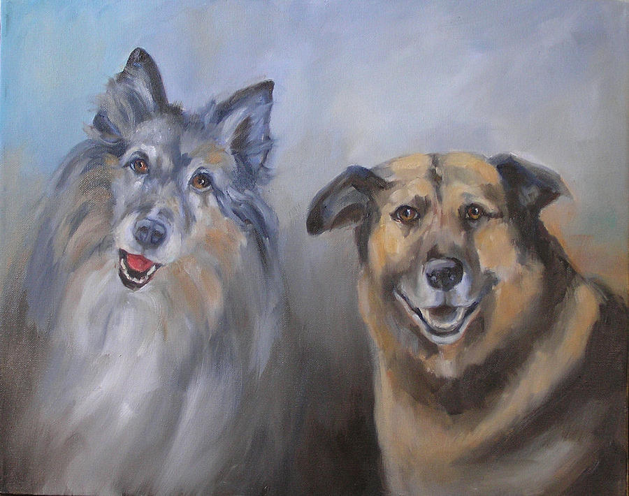 Lacey and Wesley Painting by Barbara Couse Wilson