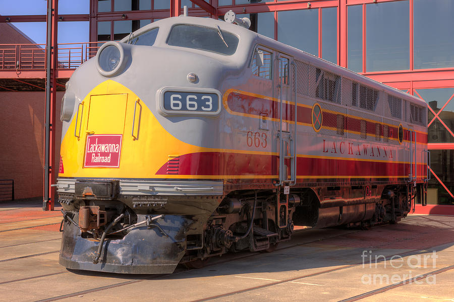 Train Photograph - Lackawanna Locomotive 663 by Clarence Holmes