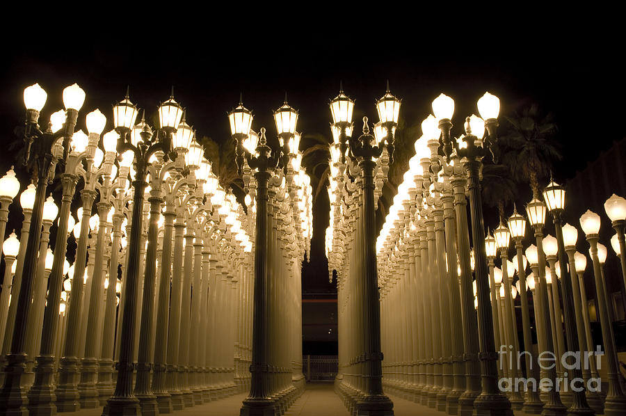 LACMA Light Exhibit in LA Photograph by Micah May