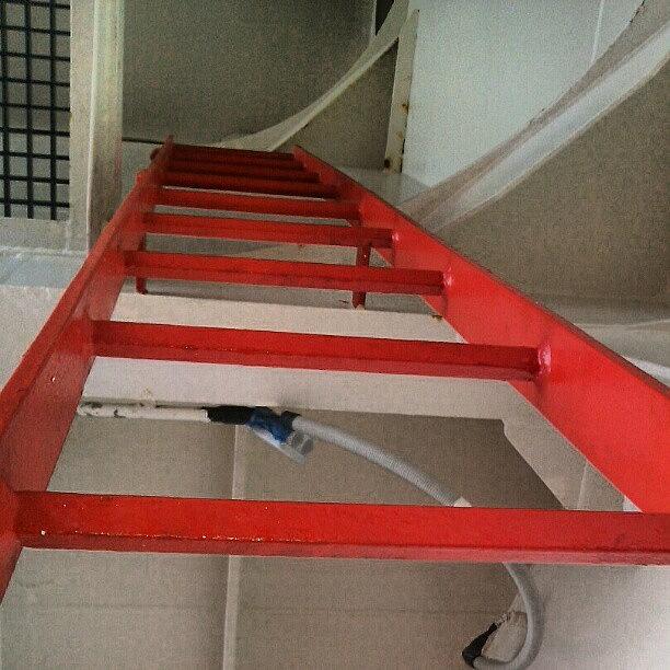 Igrs Photograph - #ladder #red #escape #escaperoute by Kevin Zoller