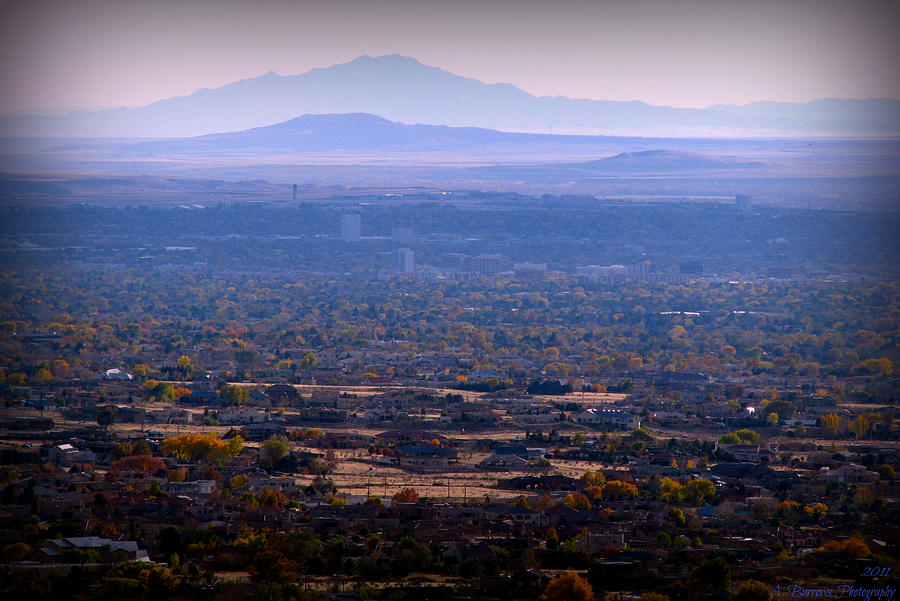 Ladron Peak and Autumn in Albuquerque Photograph by Aaron Burrows