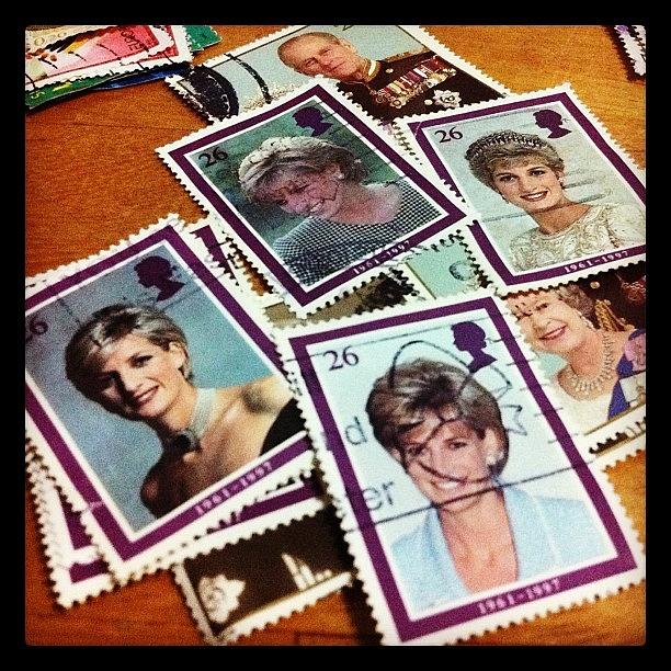 Stamp Photograph - Lady D #sgig #princess #stamps by Eva C
