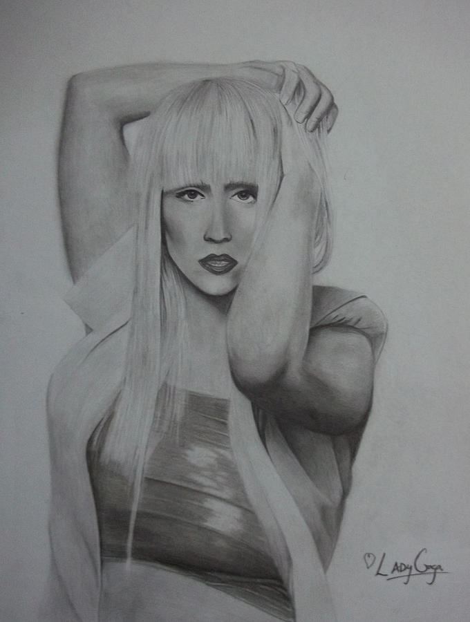 Lady Gaga Drawing by Ashish Mohan | Pixels