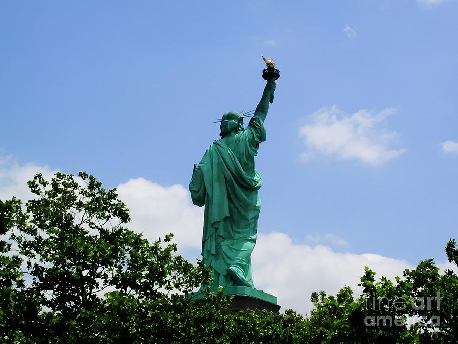 New York City Photograph - Lady Liberty lighting the Way by Tap On Photo
