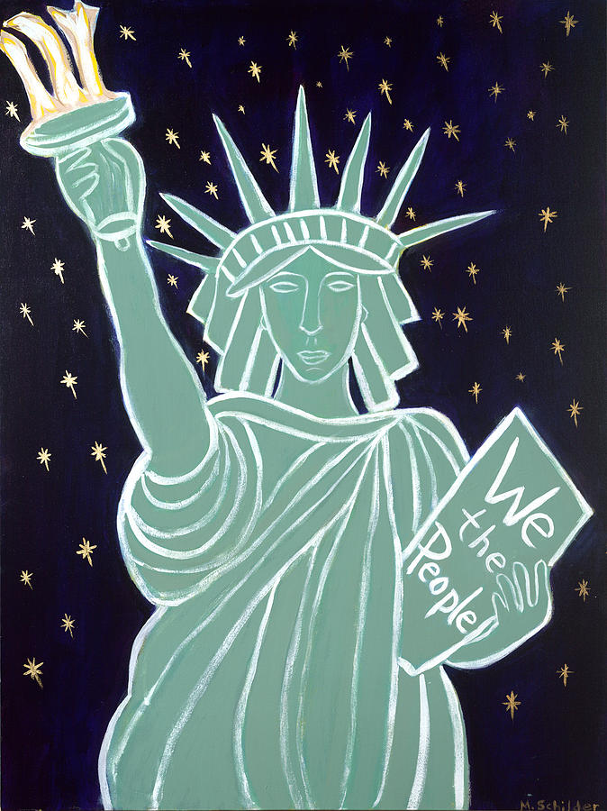 Liberty Painting - Lady Liberty by Mary Schilder