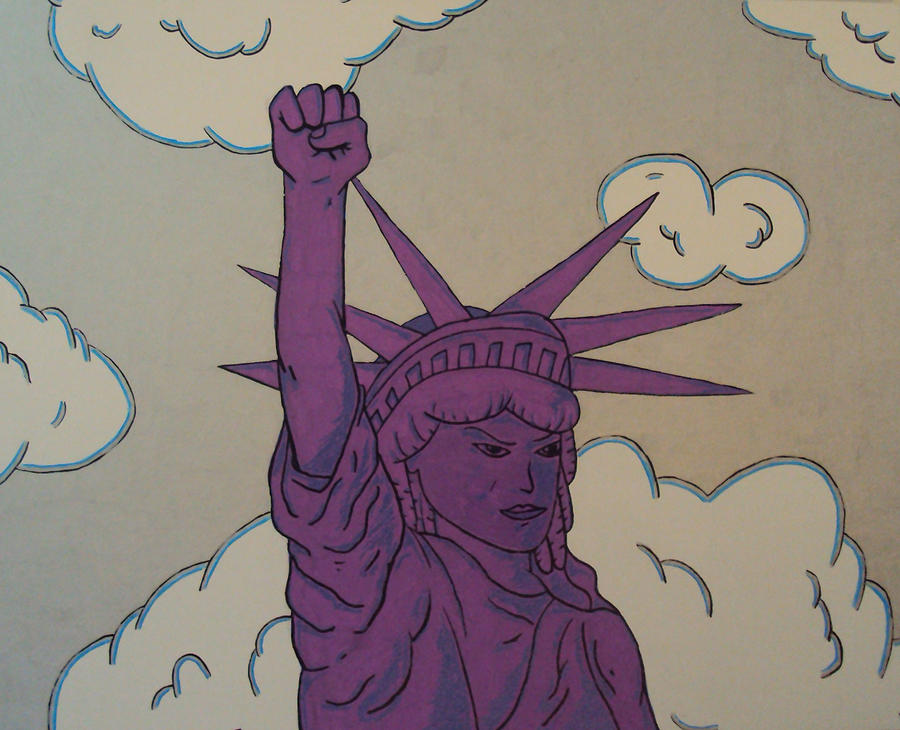 Statue Of Liberty Painting - Lady Liberty by Samuel Nygard