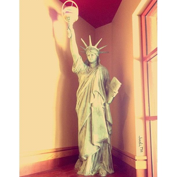Lol Photograph - Lady Liberty With A Burger Torch!! Lol! by Judi Lacanlale