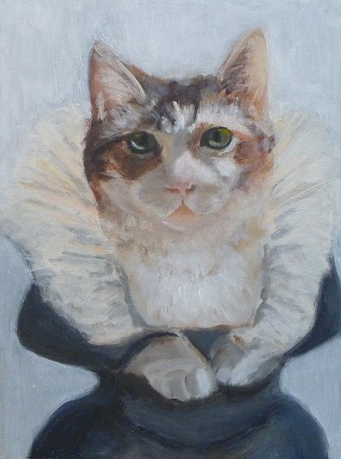 Cat Painting - Lady MacBoots by Jessmyne Stephenson