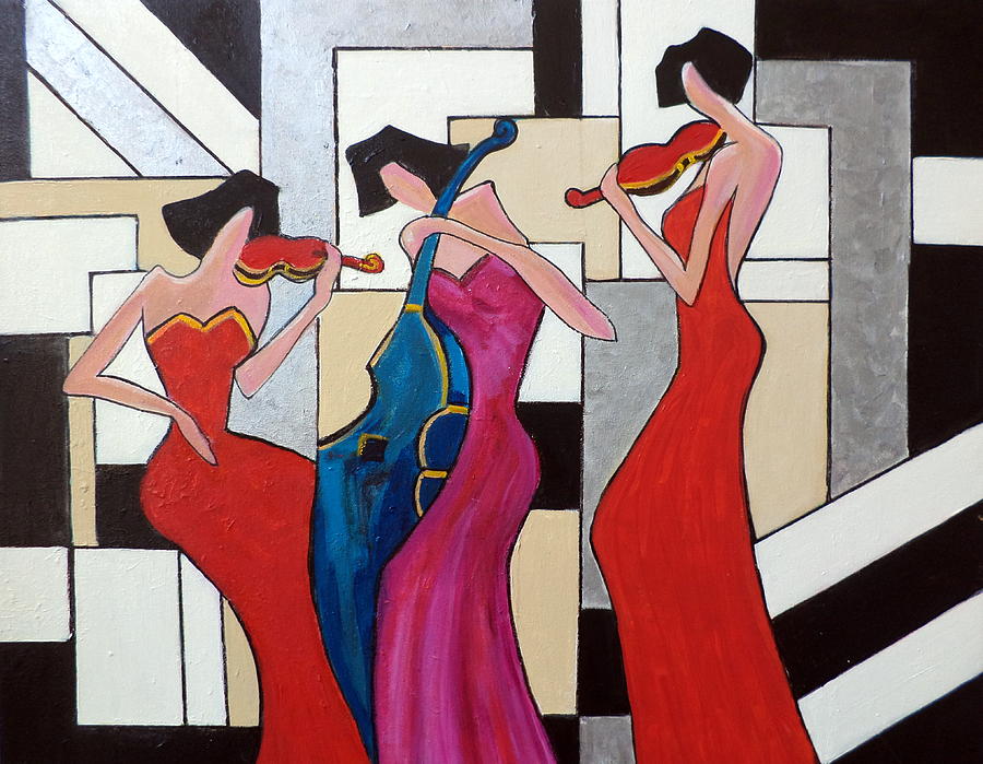 Lady Musicians Painting by Rosie Sherman