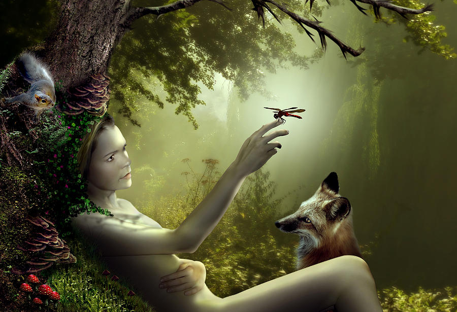 Nature Digital Art - Lady of the Forest by Julie L Hoddinott