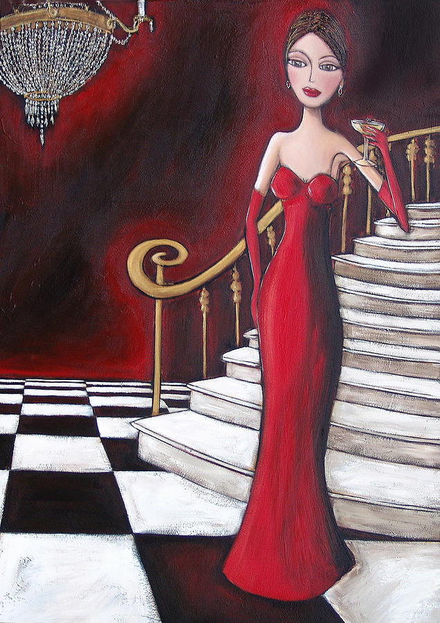 Chandalier Painting - Lady of the House by Denise Daffara