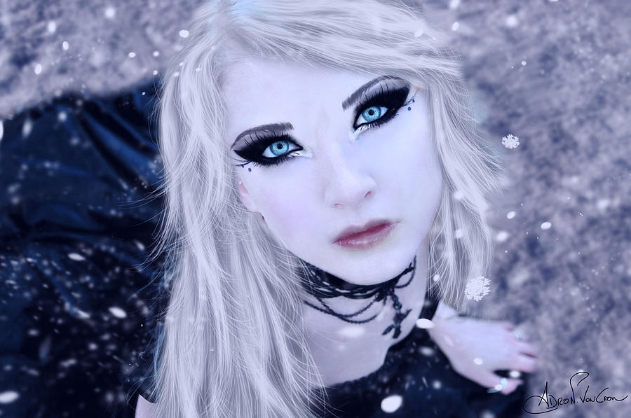 Winter Digital Art - Lady Snow by Adro Von Crow