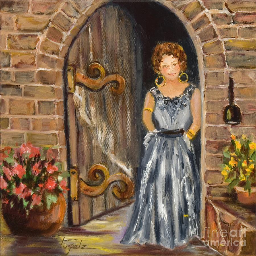 Lady Waiting Painting by Pati Pelz
