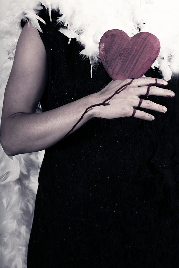 Female Photograph - Lady With Blood And Heart by Joana Kruse