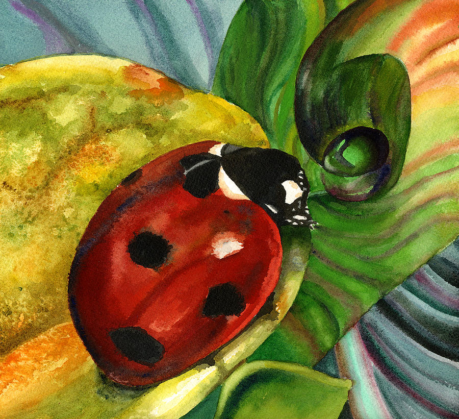 Ladybug Painting by Anne Gifford
