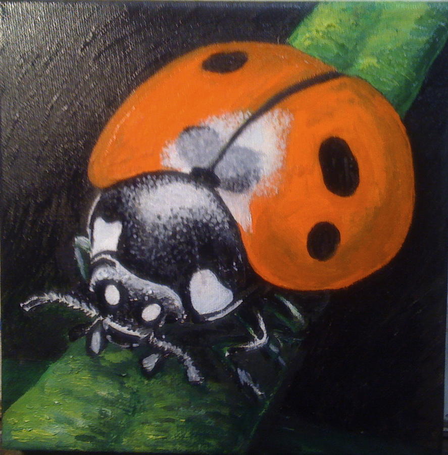 Ladybugs are Lucky Painting by Jeff Arcel