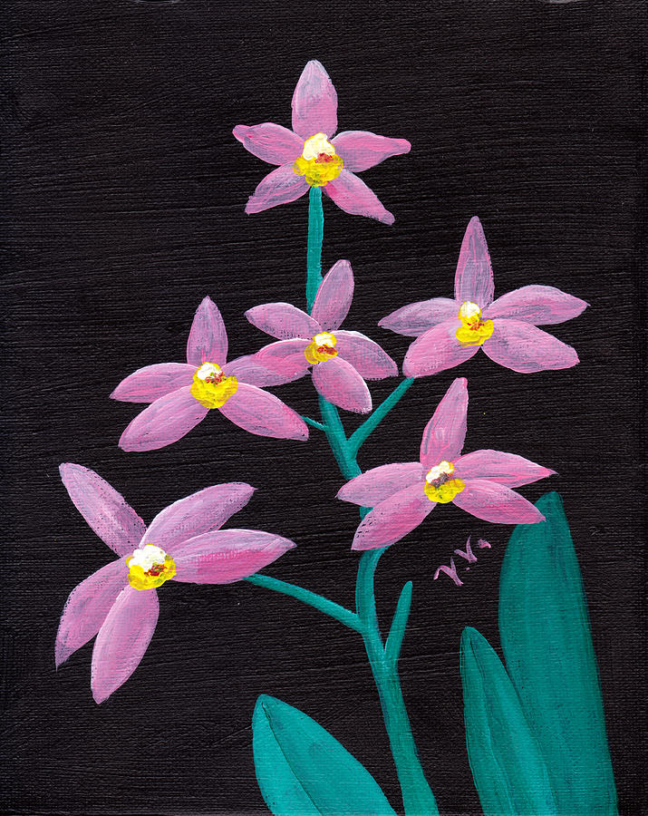 Laelia Lucasiana Orchid Painting by Martin Valeriano