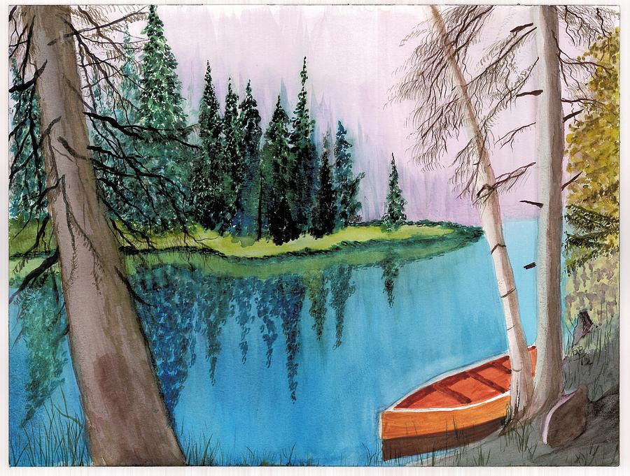 Lagoon 1 Painting by David Bartsch
