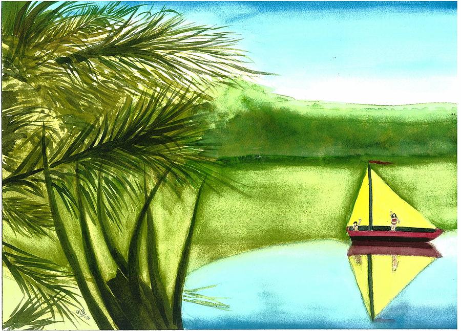 Lagoon Painting by David Bartsch