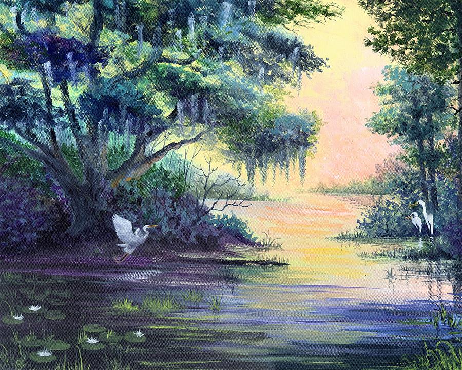 Lagoon in the Morning Painting by Rita Smith - Fine Art America