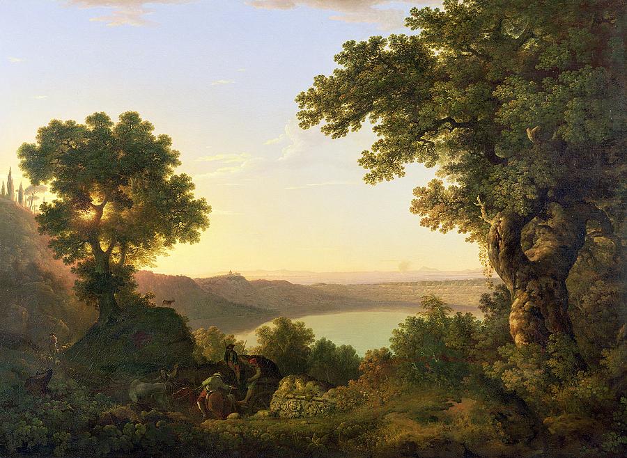 Thomas Jones Painting - Lake Albano - Italy by Thomas Jones