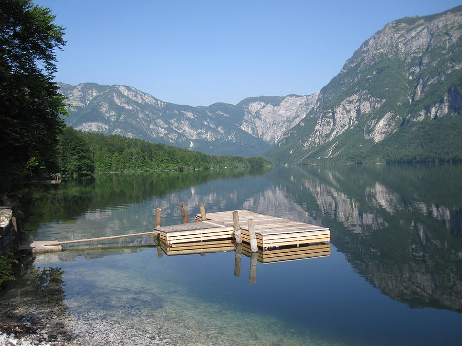 Lake Bohinj Slovenia Painting by Stuart Meldrum