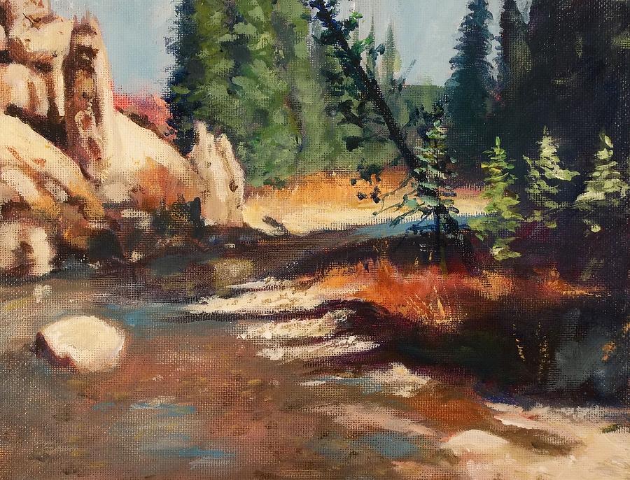 Lake city Colorado trout stream Painting by Walt Maes