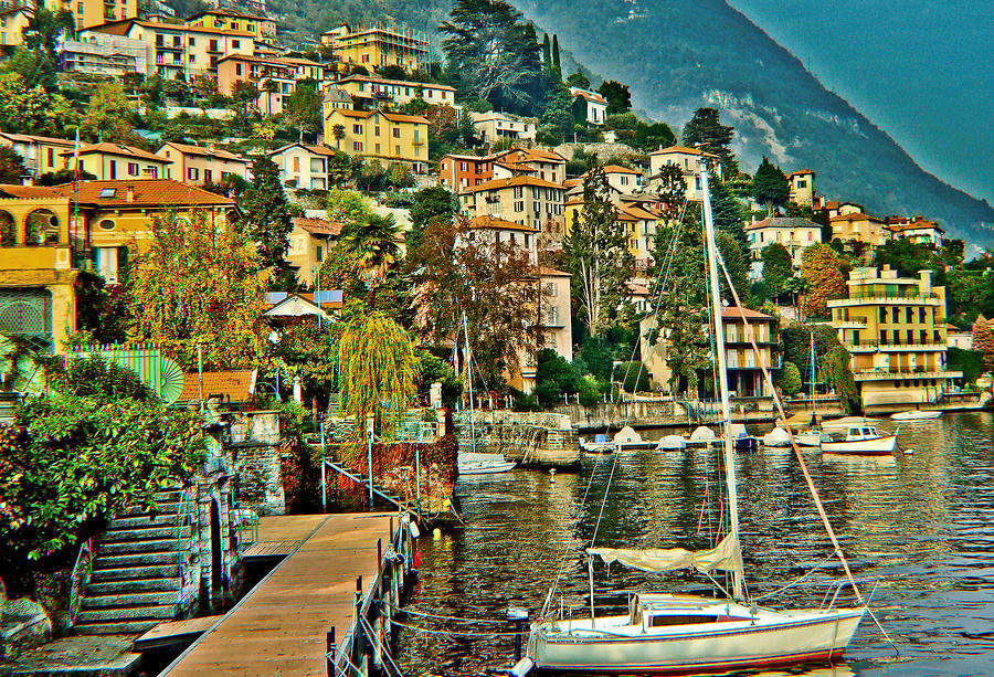 Landscape Photograph - Lake Como Village by Dennis Wilson