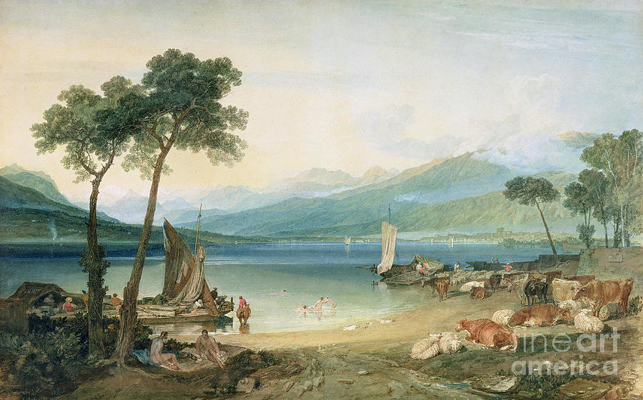 Joseph Mallord William Turner Painting - Lake Geneva and Mont Blanc by Joseph Mallord William Turner