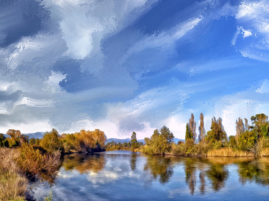 Lake in Autumn Colors Painting by Dominic Piperata