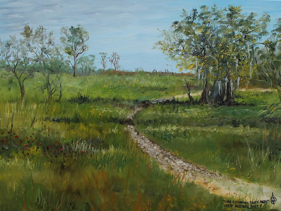 Lake Kissimmee State Park Painting by Larry Whitler