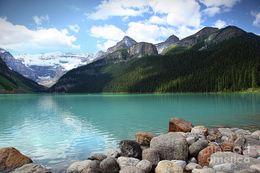 Lake Louise located in the Banff National Park Photograph by Sandra Cunningham