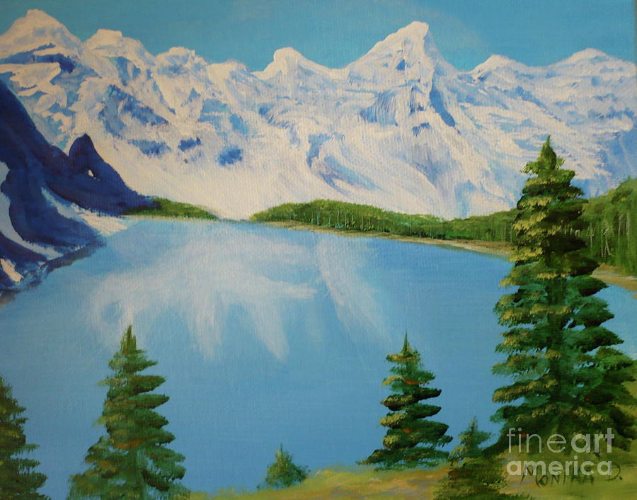 Lake Louise Painting by Monika Shepherdson
