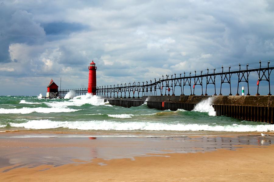 Lake Michigan Pier Photograph by Kimberly Peterson | Fine Art America