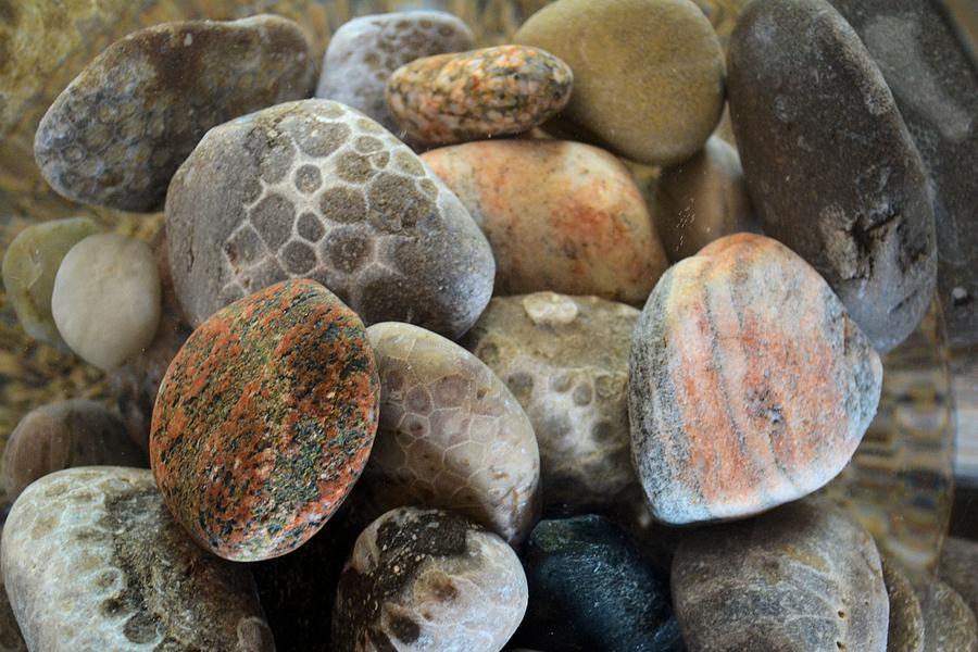 Lake Michigan Rocks Photograph by Barbara Hart | Fine Art America