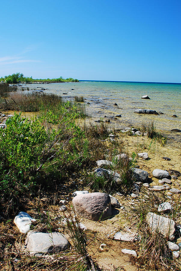 Lake Michigan Shoreline on a Sunny Afternoon Photograph by Janice Adomeit