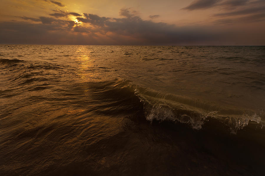 Sunset Photograph - Lake Michigan Sunset by Steve Gadomski