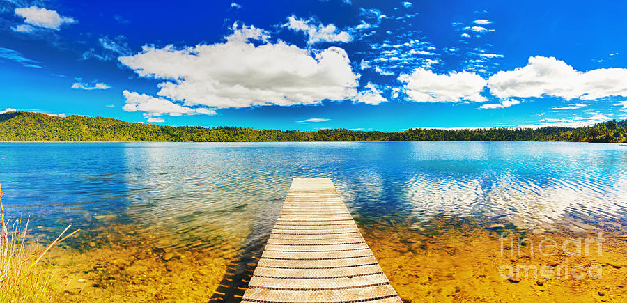Nature Photograph - Lake panorama by MotHaiBaPhoto Prints