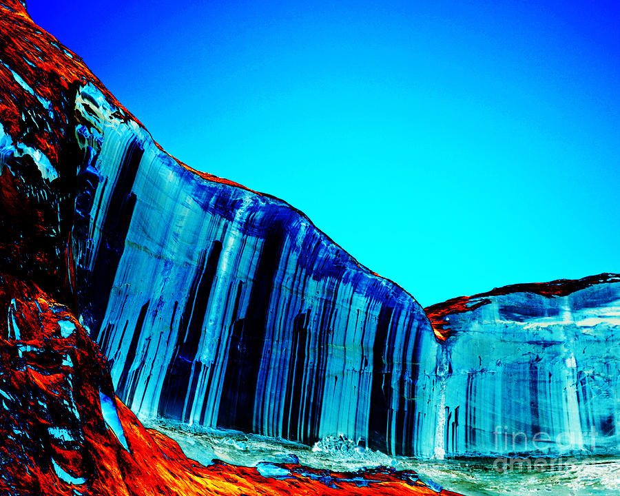 Nature Photograph - Lake Powell Blue Ice by Rebecca Margraf