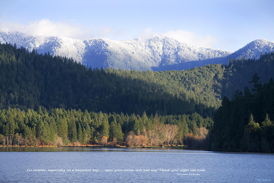 Lake Selmac and the Siskiyou Mountains Photograph by Mick Anderson