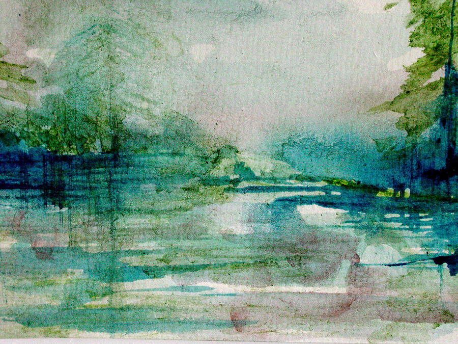 Lake Study 6 Painting by Robin Miller-Bookhout