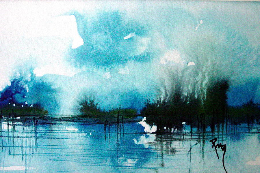 Lake Study7 Painting by Robin Miller-Bookhout