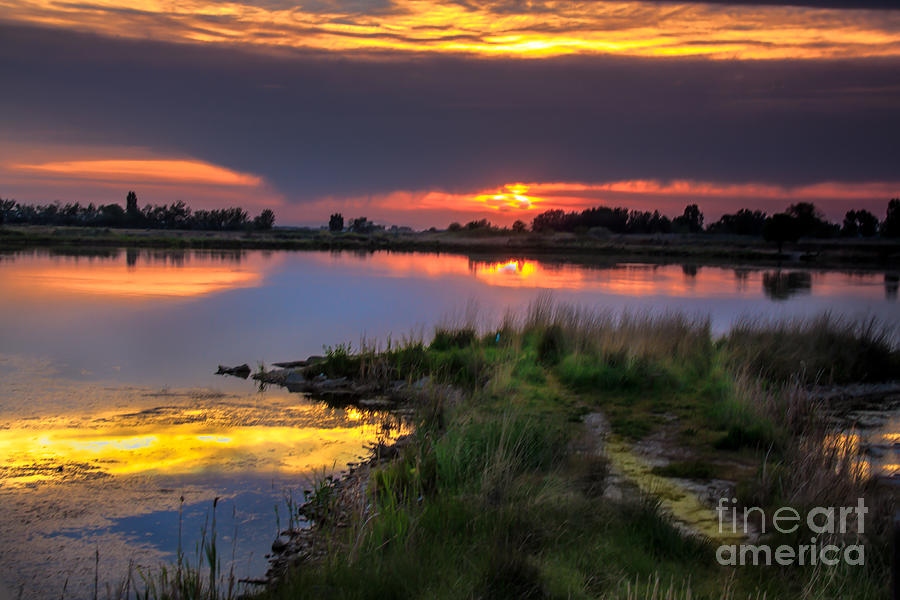 Lake Sunset Photograph by Robert Bales