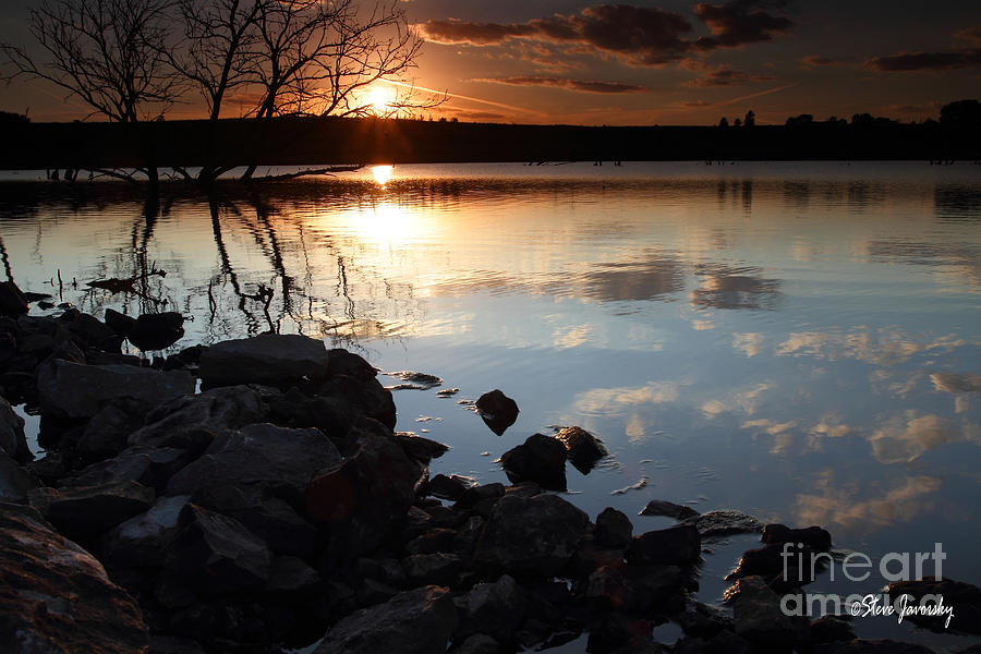 Lake Sunset Photograph by Steve Javorsky