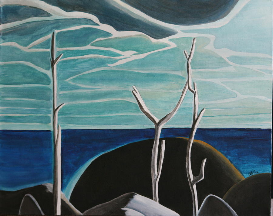 Lake Superior After Lawren S. Harris Painting by Betty-Anne McDonald