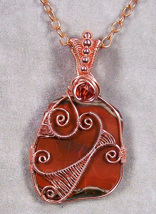 Lake Superior Agate and Copper Woven Pendant Jewelry by Heather Jordan ...